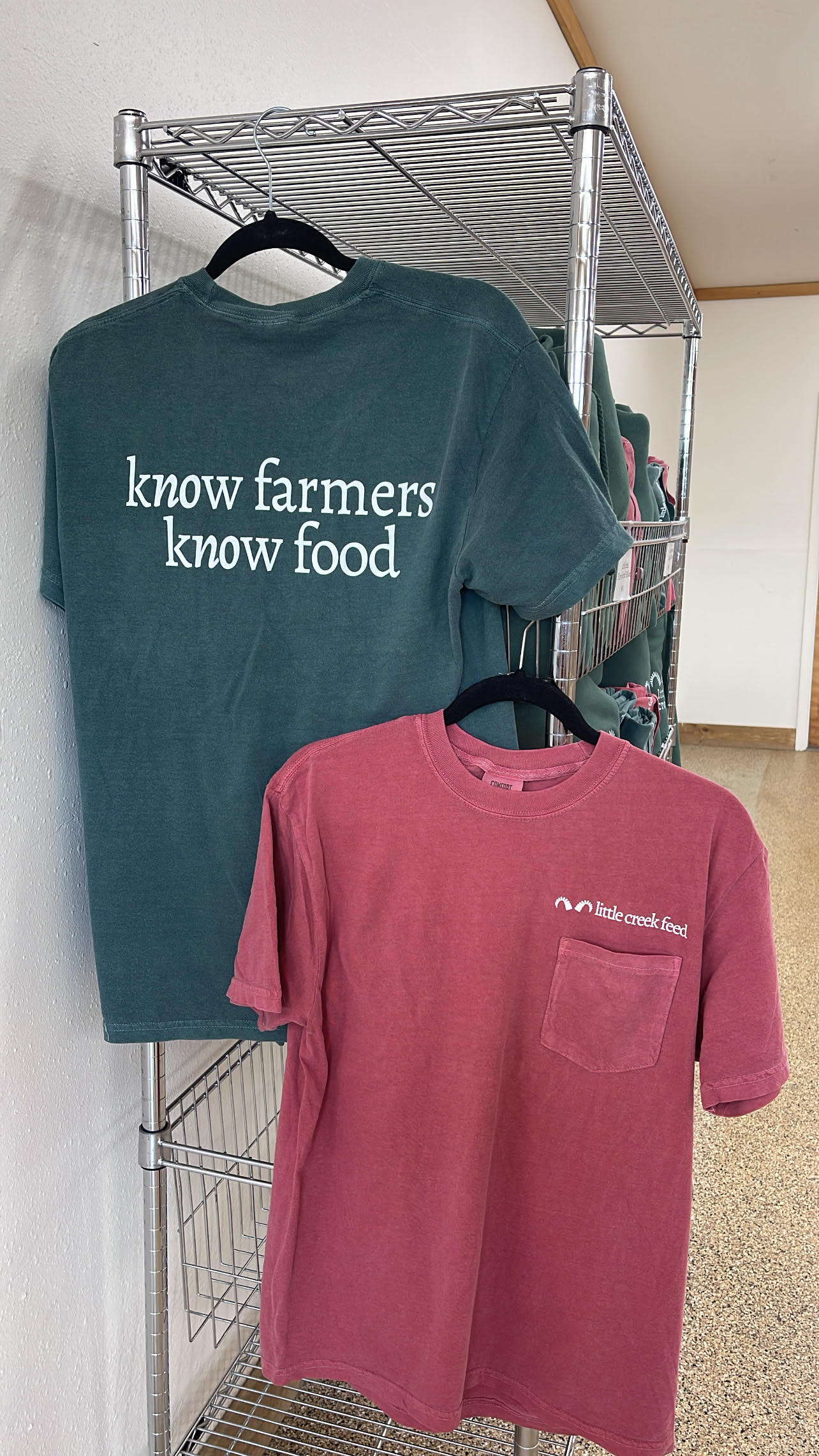 Little Creek Know Farmers Know Food Pocket Tee