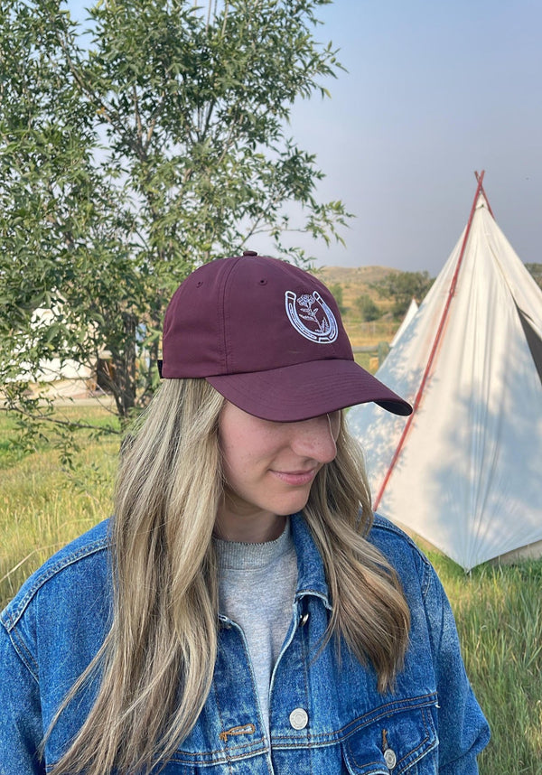 Horseshoe & Yarrow Embroidered Hat