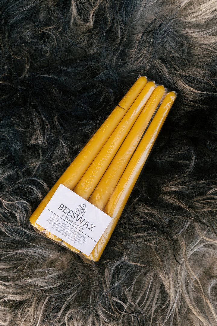 Beeswax Taper Candles