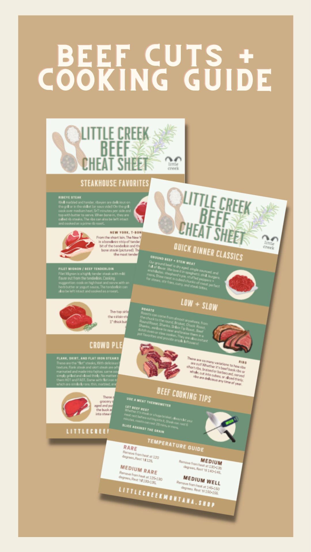 Little Creek Beef "Cheat Sheet" Digital Download